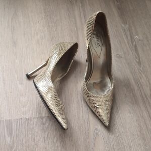Marciano Gold Stiletto Heels